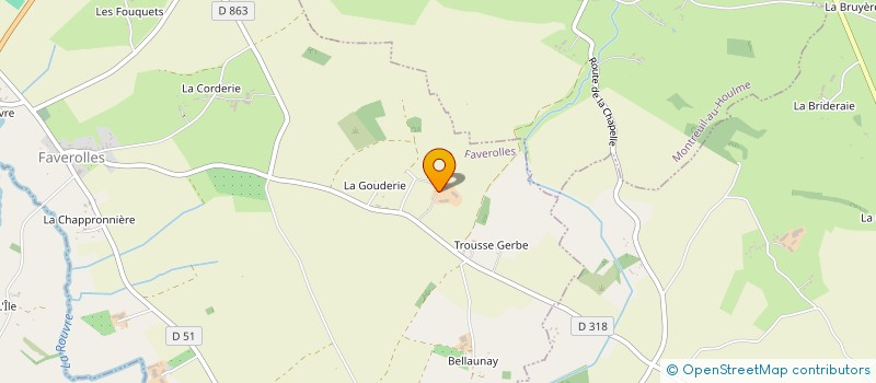 localisation de l'entreprise EARL DE LA HOURDOUILLERE à FAVEROLLES