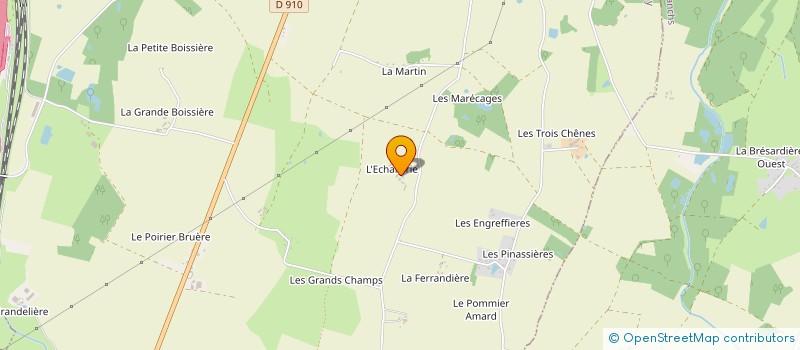 localisation de l'entreprise EARL DE LA JACQUELINIERE à SORIGNY