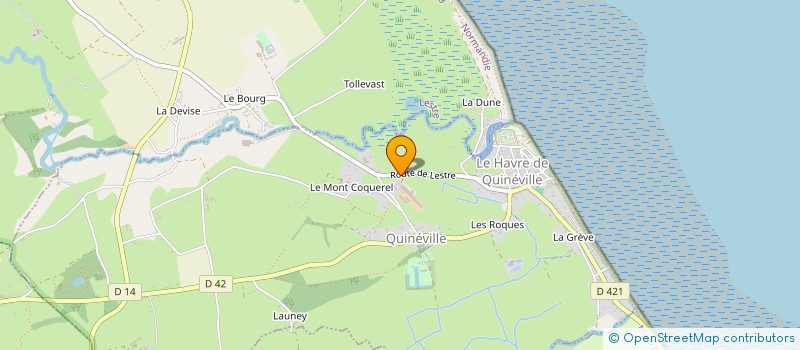 localisation de l'entreprise EARL DE LA JACQUEMINERIE  QUINEVILLE