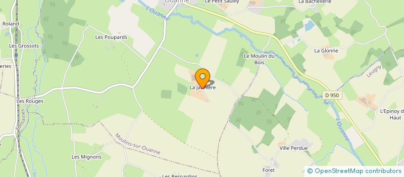 localisation de l'entreprise EARL DE LA JAUNIERE  MOULINS SUR OUANNE