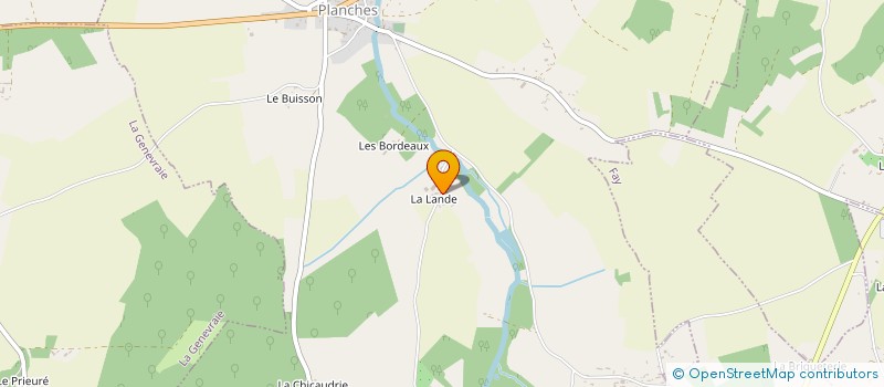 localisation de l'entreprise EARL DE LA LANDE à PLANCHES