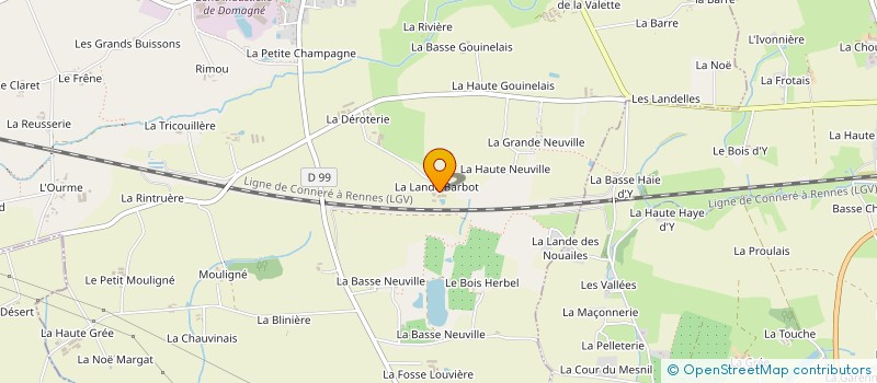 localisation de l'entreprise EARL DE LA LANDE BARBOT à DOMAGNE