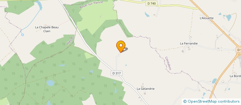 localisation de l'entreprise EARL DE LA MAGNONIE à ANSAC-SUR-VIENNE