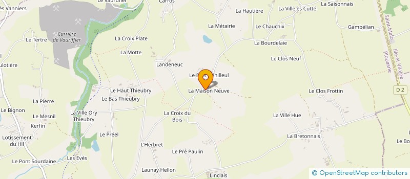 localisation de l'entreprise EARL DE LA MAISON NEUVE à PLOUASNE