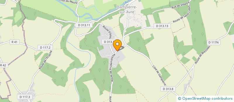 localisation de l'entreprise EARL DE LA MARE CHAGNAY à DAMPIERRE-SUR-AVRE