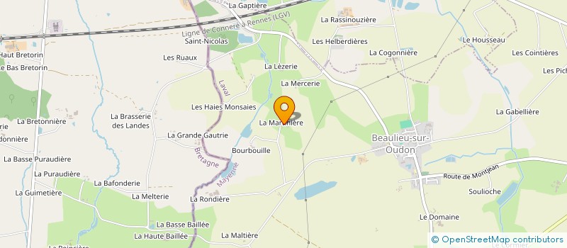 localisation de l'entreprise EARL DE LA MARTINIERE à MONTJEAN