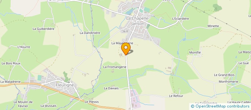 localisation de l'entreprise EARL DE LA MAYENNERIE à LA CHAPELLE FLEURIGNE