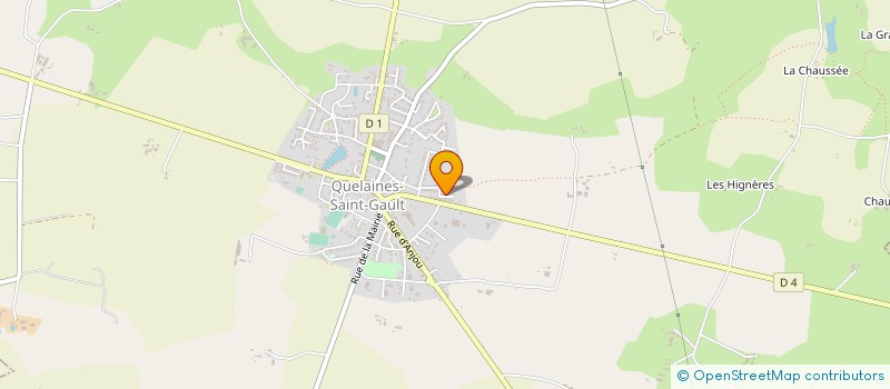 localisation de l'entreprise EARL DE LA MENIENNIERE  QUELAINES-SAINT-GAULT