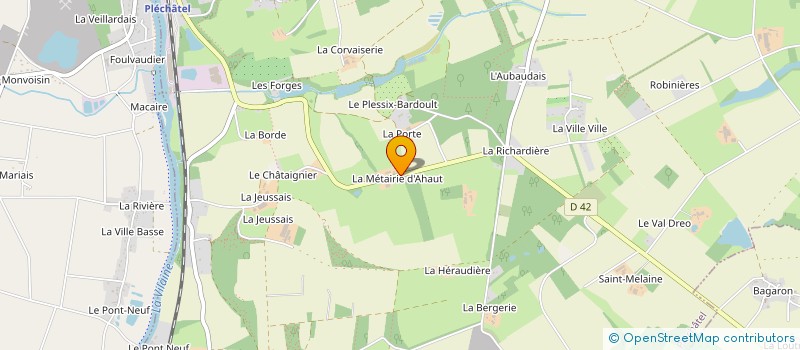 localisation de l'entreprise EARL DE LA METAIRIE à PLECHATEL