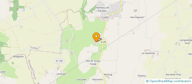 localisation de l'entreprise EARL DE LA METAIRIE  PLOUNEVEZ-LOCHRIST