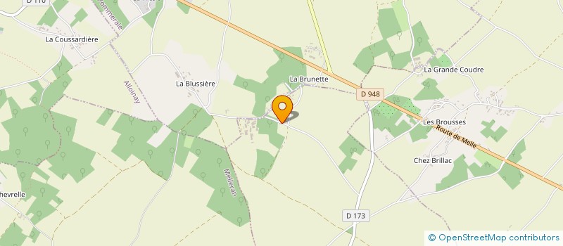 localisation de l'entreprise EARL DE LA METAIRIE BASSE  LA CHAPELLE POUILLOUX