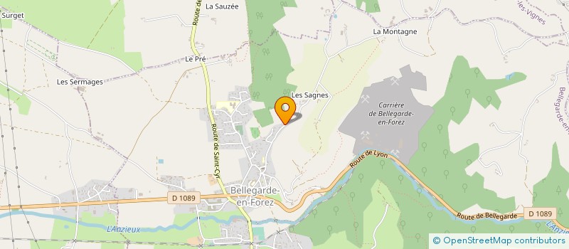 localisation de l'entreprise EARL DE LA MONTAGNE à BELLEGARDE-EN-FOREZ
