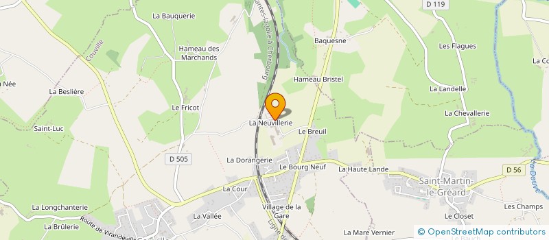 localisation de l'entreprise EARL DE LA NEUVILLERIE à COUVILLE