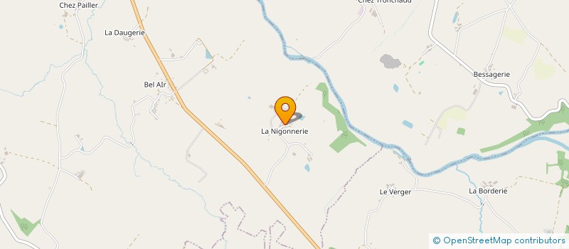 localisation de l'entreprise EARL DE LA NIGONNERIE à SAINT-BONNET-DE-BELLAC