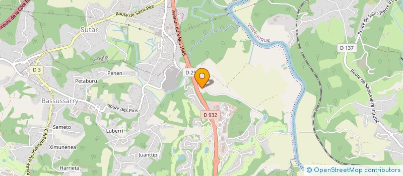 localisation de l'entreprise EARL DE LA NIVE  BASSUSSARRY