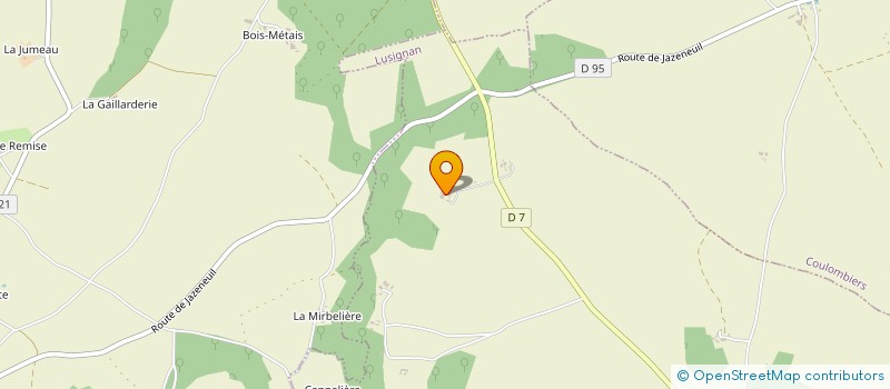 localisation de l'entreprise EARL DE LA PARTHENAISE  LUSIGNAN