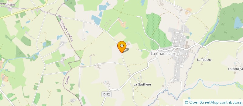 localisation de l'entreprise EARL DE LA PETITE BODINIERE à MONTREVAULT-SUR-EVRE