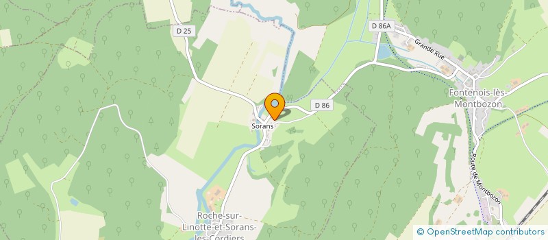 localisation de l'entreprise EARL DE LA PETITE LINOTTE à ROCHE-LINOTTE-SORANS-CORDIERS