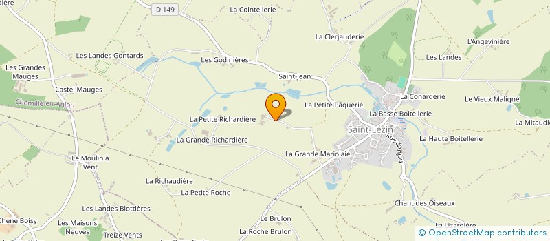 localisation de l'entreprise EARL DE LA PETITE MARIOLAIE  CHEMILLE-EN-ANJOU