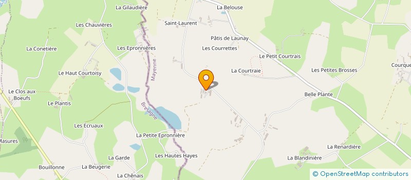 localisation de l'entreprise EARL DE LA PETITE VIEUVILLE à JUVIGNE