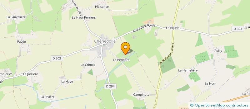 localisation de l'entreprise EARL DE LA PETITIERE  VALDALLIERE