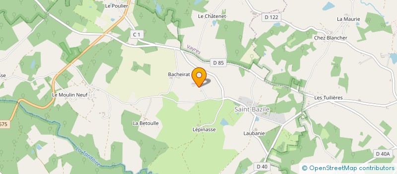 localisation de l'entreprise EARL DE LA PEYRIE à SAINT-BAZILE