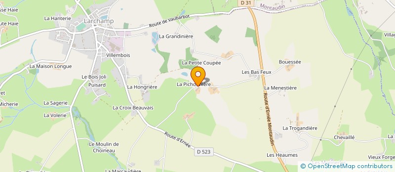 localisation de l'entreprise EARL DE LA PICHONNIERE à LARCHAMP