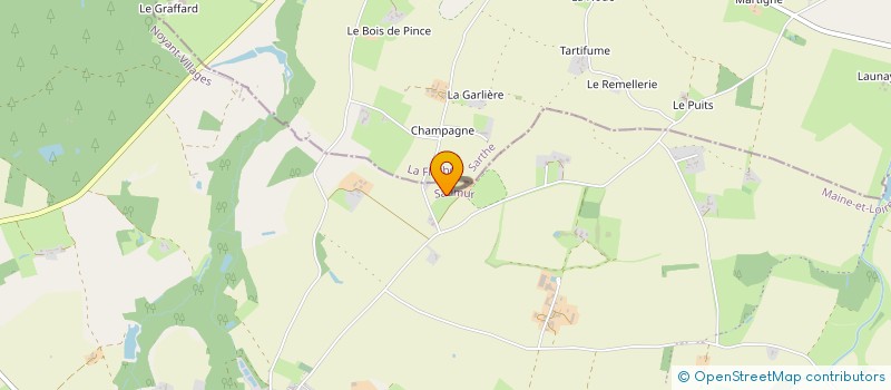 localisation de l'entreprise EARL DE LA PILETTERIE à NOYANT-VILLAGES