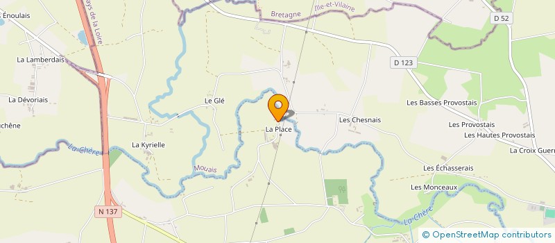 localisation de l'entreprise EARL DE LA PLACE à DERVAL