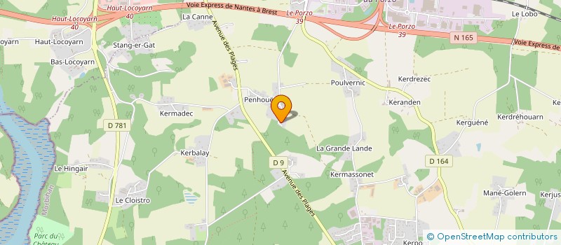 localisation de l'entreprise EARL DE LA PLAINE DE PENHOET à KERVIGNAC