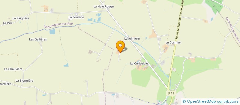 localisation de l'entreprise EARL DE LA PRIMAIE à SAINT-AIGNAN-SUR-ROE