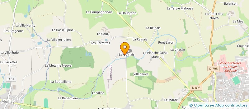 localisation de l'entreprise EARL DE LA QUIRIAIS à COMBOURG