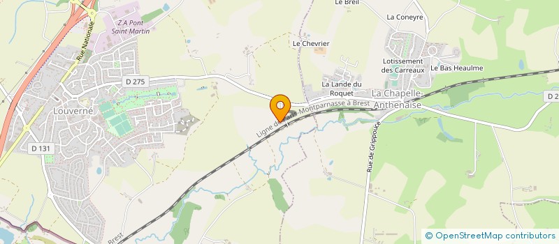 localisation de l'entreprise EARL DE LA RAVARDIERE à LOUVERNE