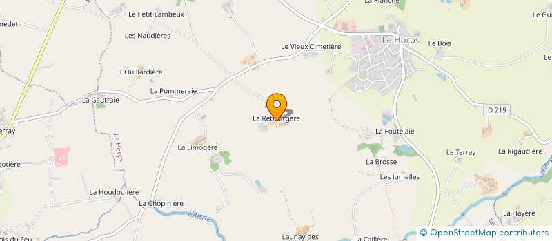 localisation de l'entreprise EARL DE LA REBOURGERE à LE HORPS