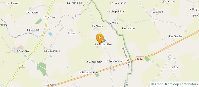 localisation de l'entreprise EARL DE LA RICHARDIERE  JAVRON-LES-CHAPELLES
