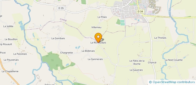 localisation de l'entreprise EARL DE LA RICHEUDAIS à MORDELLES