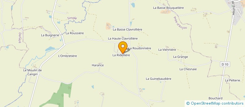 localisation de l'entreprise EARL DE LA RIDELLIERE à PREE-D'ANJOU