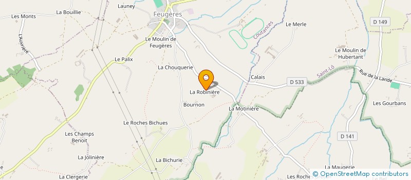 localisation de l'entreprise EARL DE LA ROBINIERE à FEUGERES