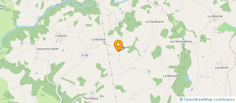 localisation de l'entreprise EARL DE LA ROSIERE à LUBERSAC