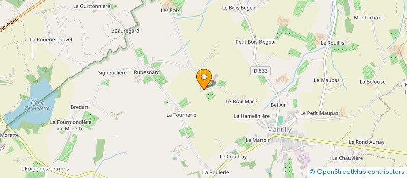 localisation de l'entreprise EARL DE LA ROUSSELIERE à MANTILLY