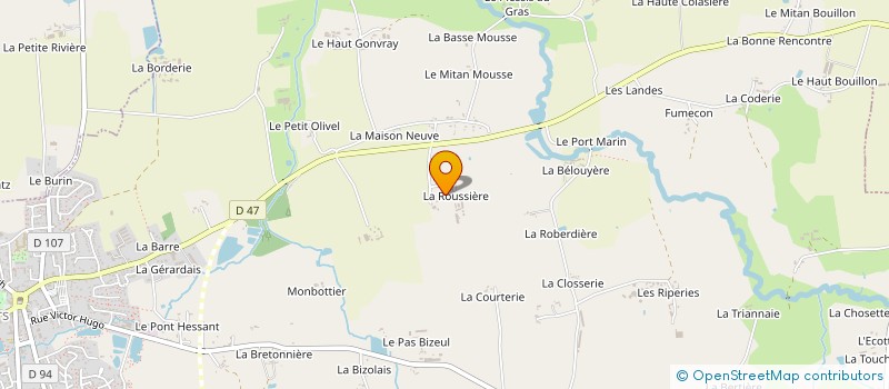 localisation de l'entreprise EARL DE LA ROUSSIERE  RETIERS