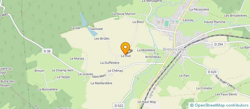 localisation de l'entreprise EARL DE LA RUE à BRETONCELLES