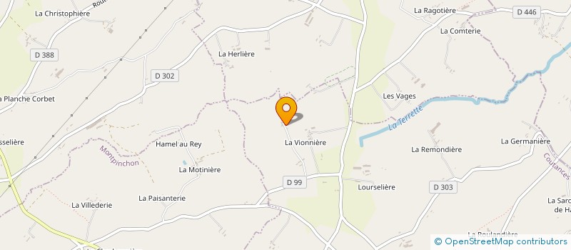 localisation de l'entreprise EARL DE LA SABLONNIERE  SAINT-DENIS-LE-VETU