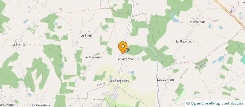 localisation de l'entreprise EARL DE LA SALMONIE à CHIRAC