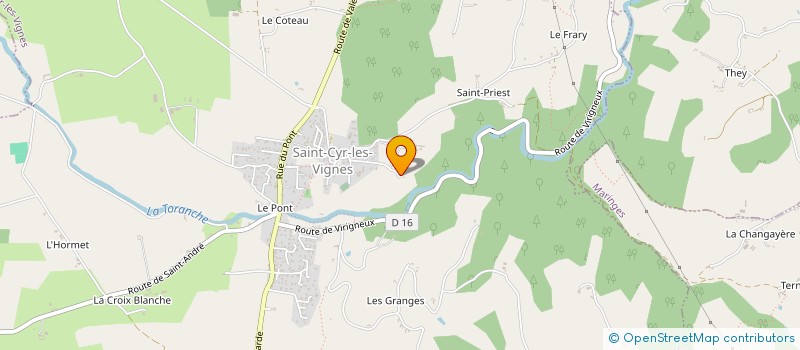 localisation de l'entreprise EARL DE LA SAUVADIERE à SAINT-CYR-LES-VIGNES