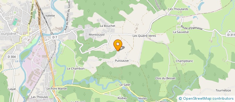 localisation de l'entreprise EARL DE LA SAUVETAT à AUBUSSON-D AUVERGNE
