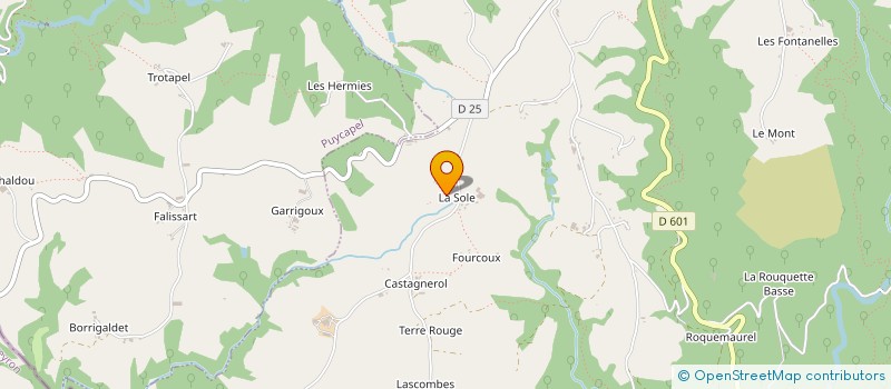 localisation de l'entreprise EARL DE LA SOLE à CASSANIOUZE