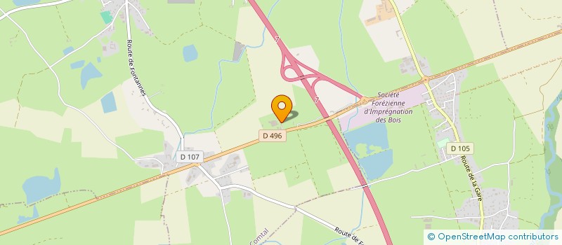 localisation de l'entreprise EARL DE LA TAPISSIERE à CHALAIN-LE-COMTAL