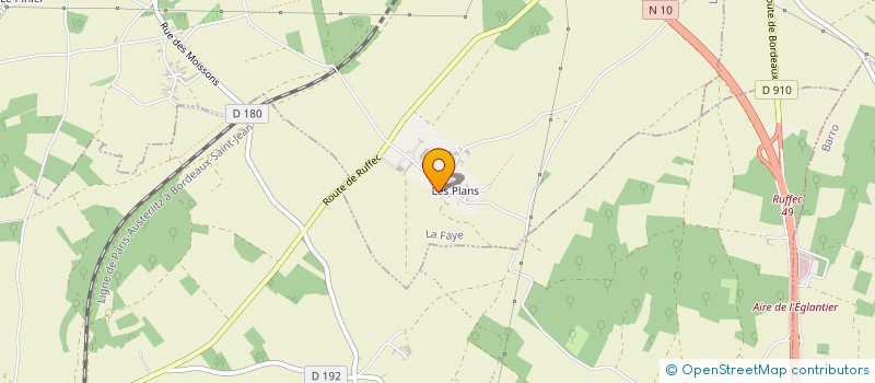 localisation de l'entreprise EARL DE LA TOUCHARDE à LA FAYE