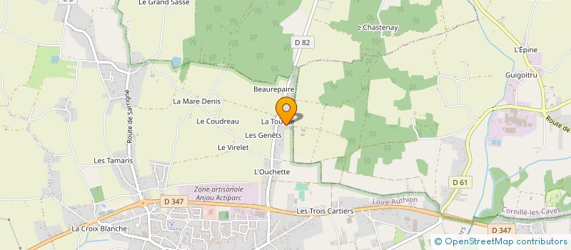 localisation de l'entreprise EARL DE LA TOUCHE à LOIRE-AUTHION